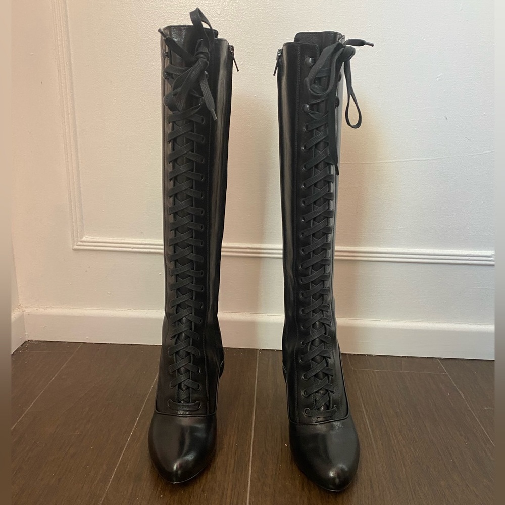 Fornarina Women’s Knee High Leather Boots Size Euro 37 (US 6-6.5)